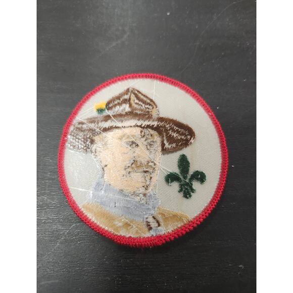 Vintage Baden-Powell Embroidered Scout Patch Lord of Scouting Collectible Badge - Picture 2 of 3